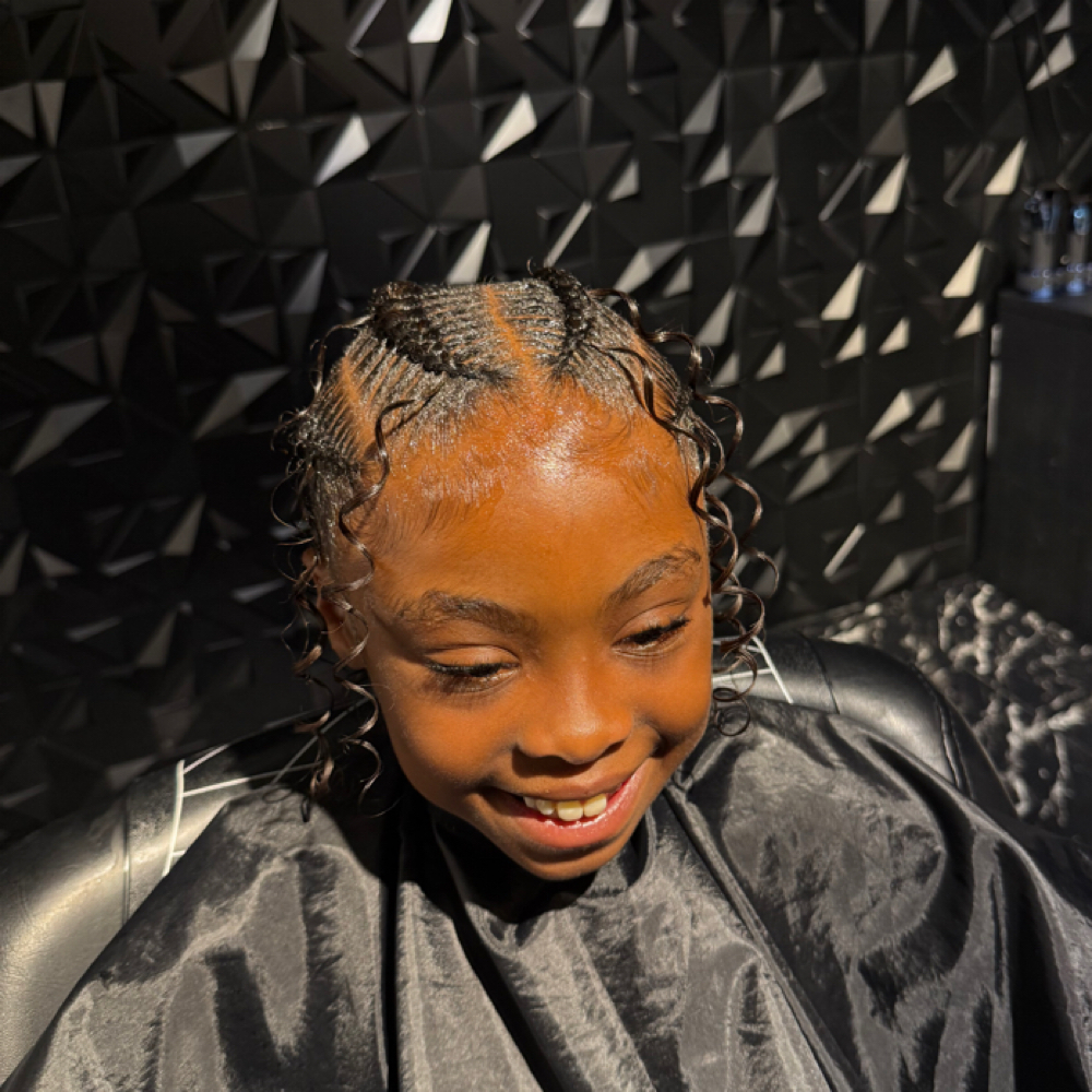 4 Stitch Braids W Curls at True Beauties Beauty in Kissimmee, FL