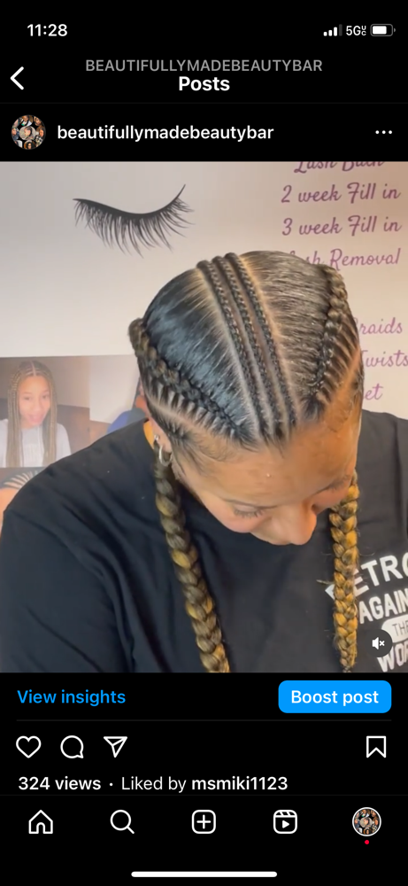 2 Feed-in w/small braids