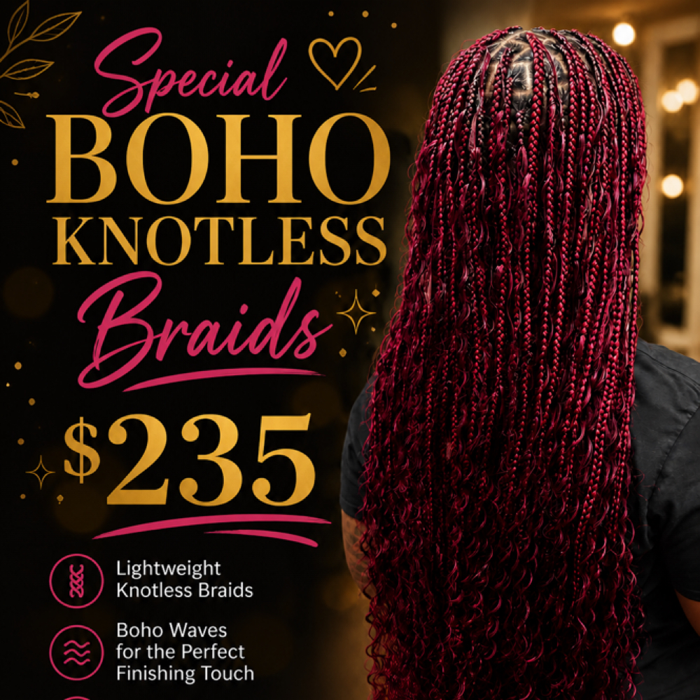 BOHO KNOTLESS BRAIDS SPECIAL at KAUTE STYLEZ STUDIO in MD, MD