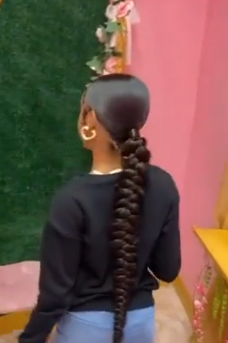 Middle Part Ponytail
