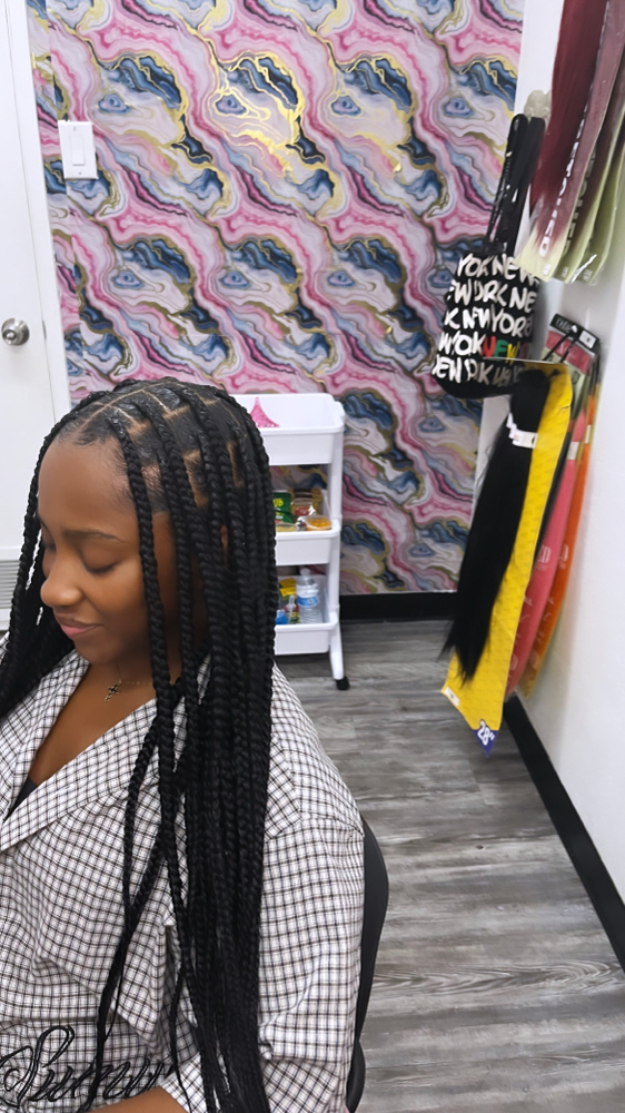 Large Knotless Braids