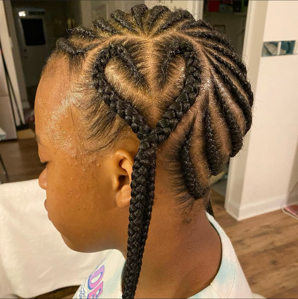 Heart Braid /Lemonade Braids at Queen Of The Crown in Charlotte, NC