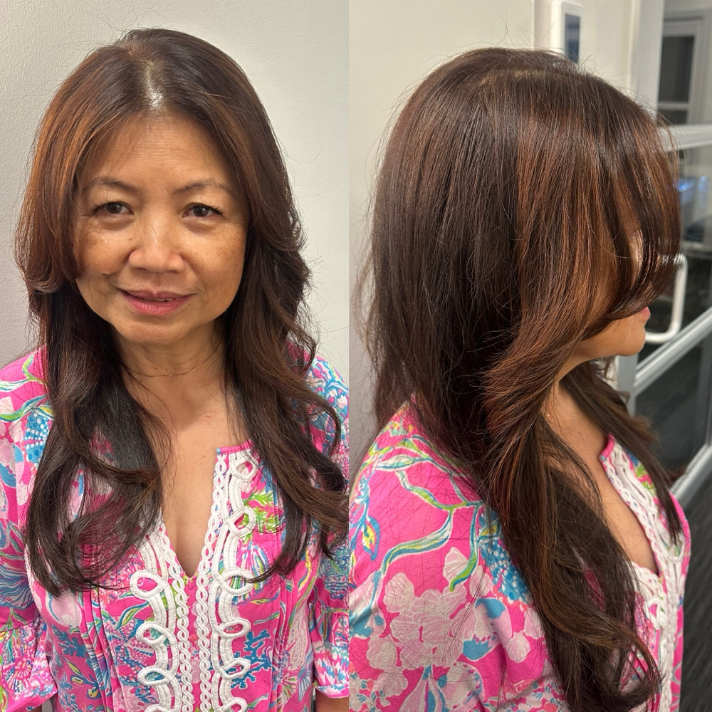 Face Frame Balayage/Foils w/Toner
