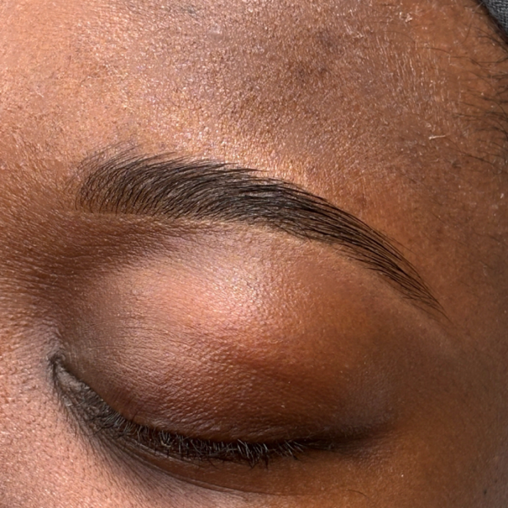 Brow lamination w/ threading at KMY Beauté & Co in Martinez, GA