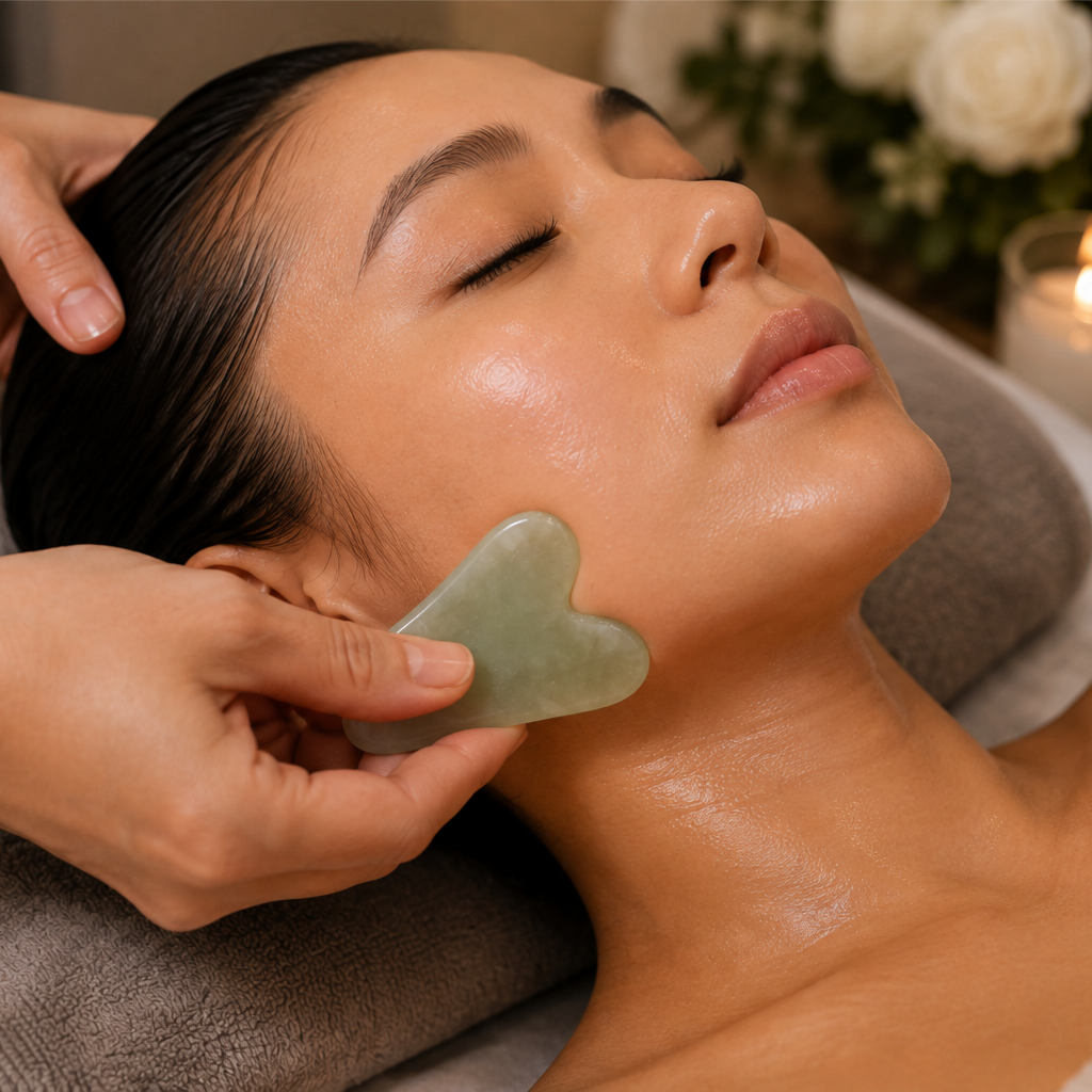 Gua Sha Facial Massage at Delarosa Aesthetics LLC in Mobile, AL