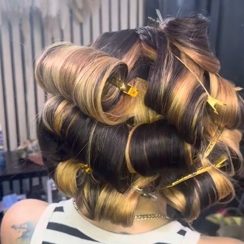 Pin curls (ADD ON) at 1ST CLASS PRETTY in Miami Gardens, FL