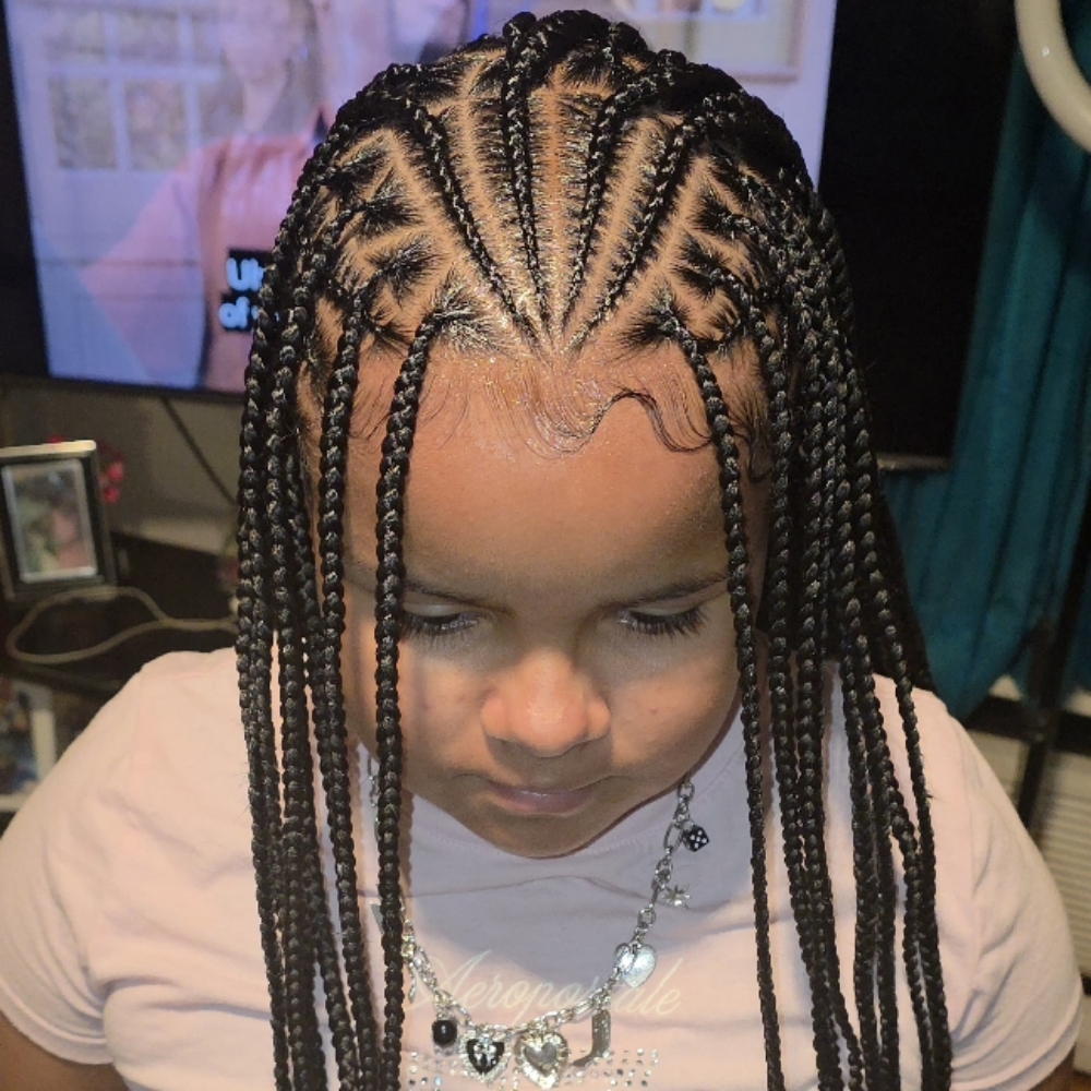 Small Stitch Fulani Flip Over at Ms K Hair Braiding in Cincinnati, OH