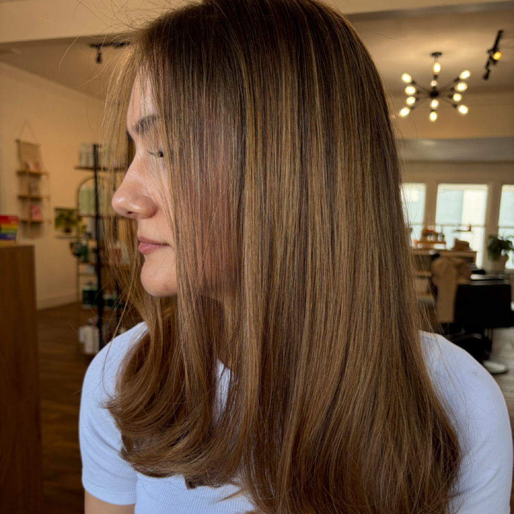 Haircut: Medium Length/Low Density at Kennacolorcuts in Tampa, FL
