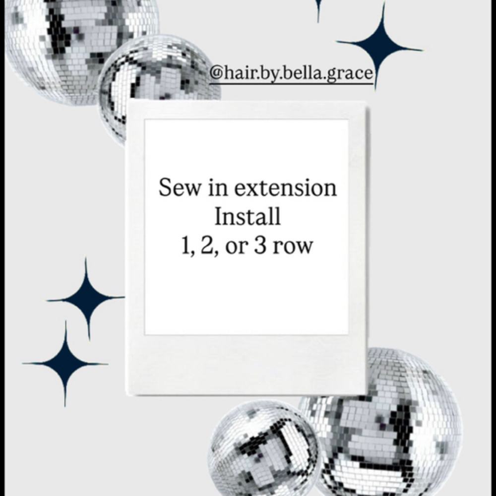 Sew In Extension Install 3 Rows at BOLD Beauty Bar & Extensions in Norwalk, OH