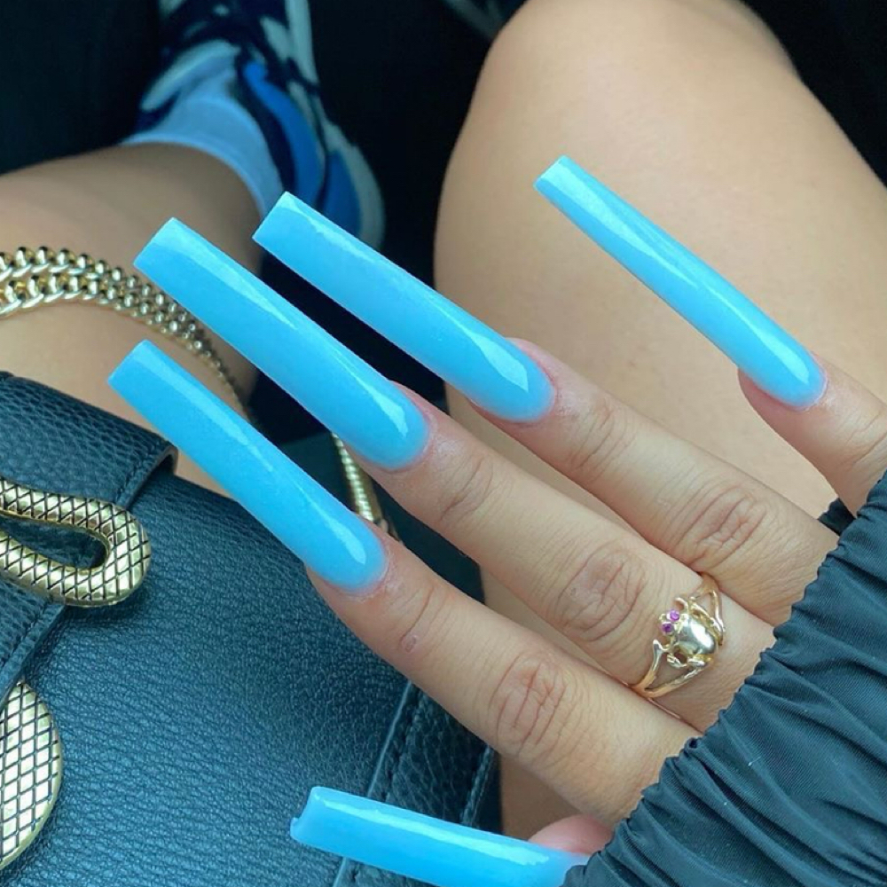 Extra Long Full Set (NO ART) at Tabby's Nail cabby in lakewood, OH