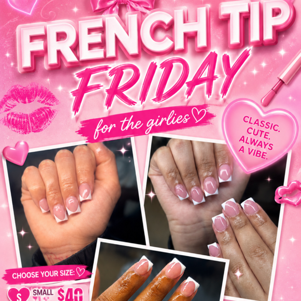 FRENCH TIP FRIDAY💋🎀 at Polishedbyniyahh in Columbus, OH
