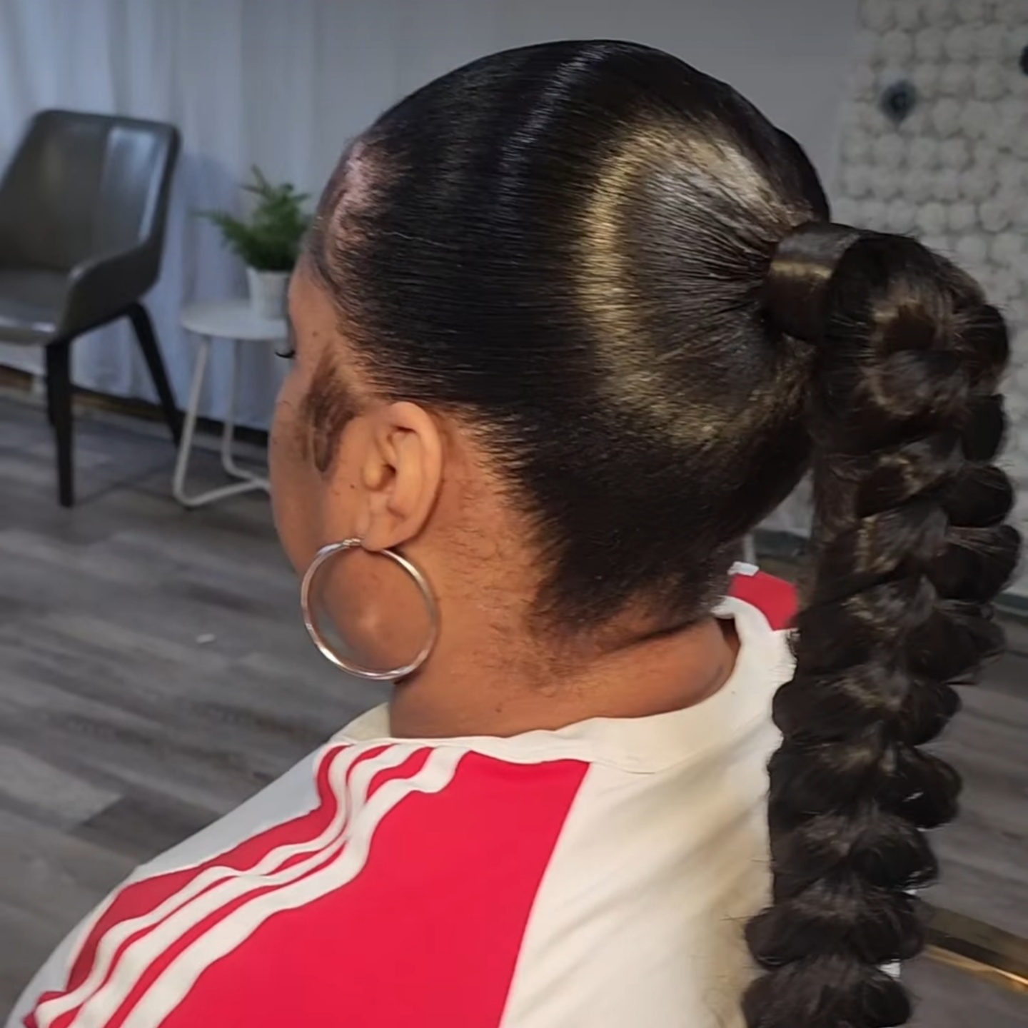 Slick Ponytail at The Braid Lounge in Burlington, NC