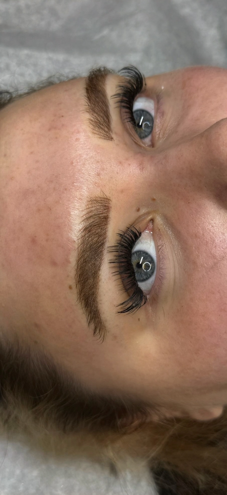 Combo Brows (microblading) at The Iconic Parlour in Twentynine Palms, CA
