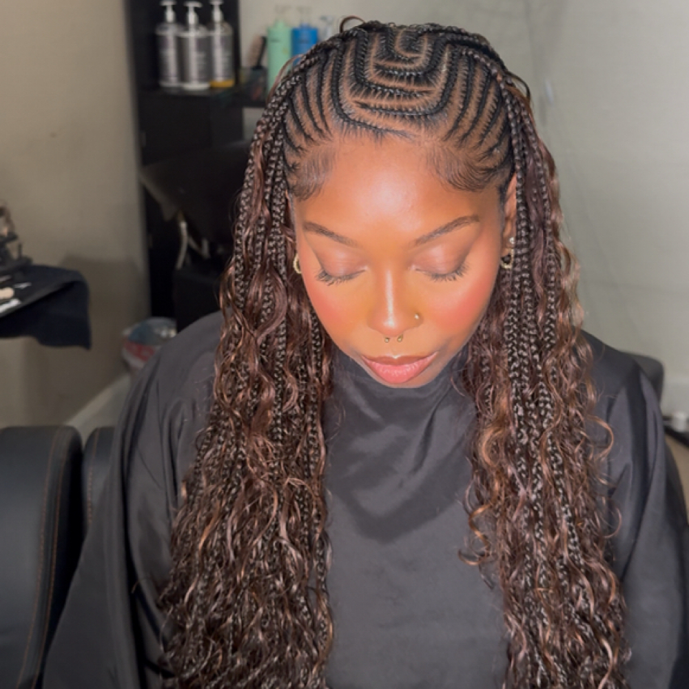 Fulani Knotless Braids at New Era Studios in San Antonio, TX
