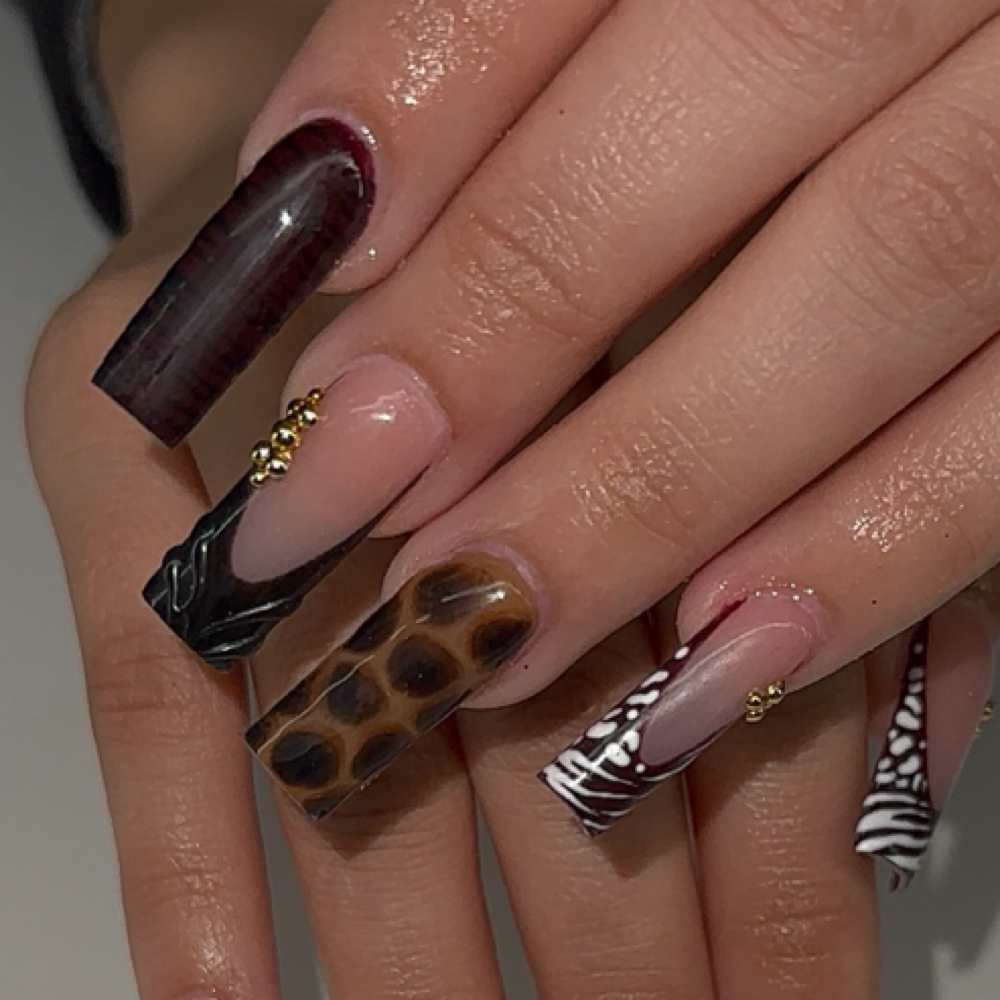 Long Acrylic Fill at NailedXJanelle in Lubbock, TX