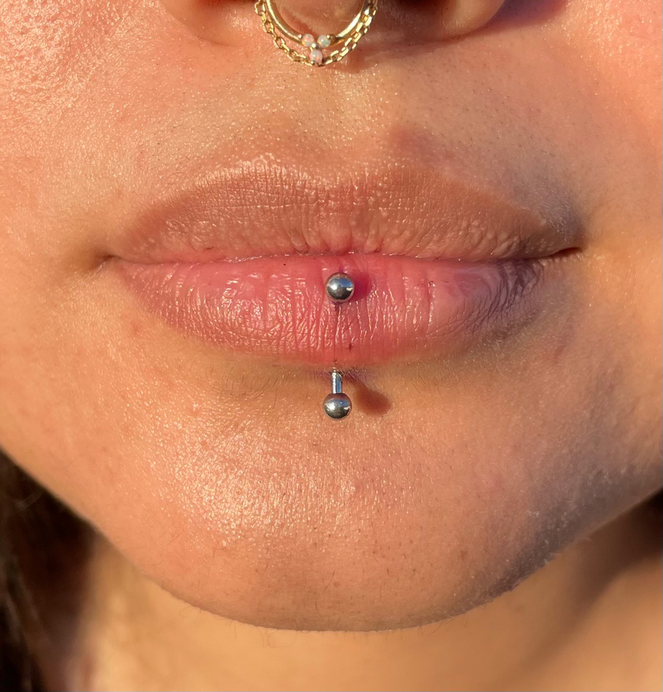Vertical Labret Piercing