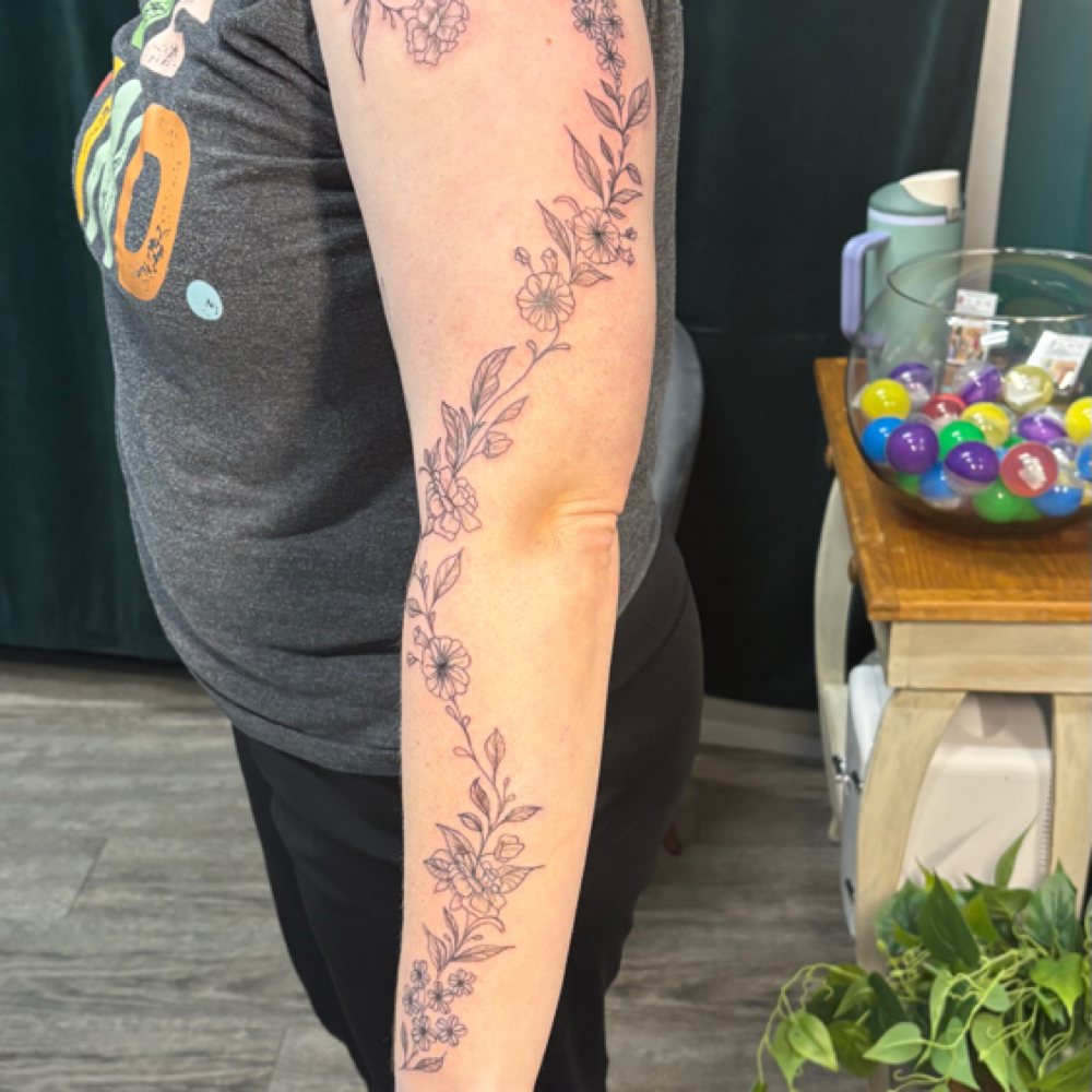 Full Sleeve Botanical at Tiny Elephant Ink in Omaha, NE