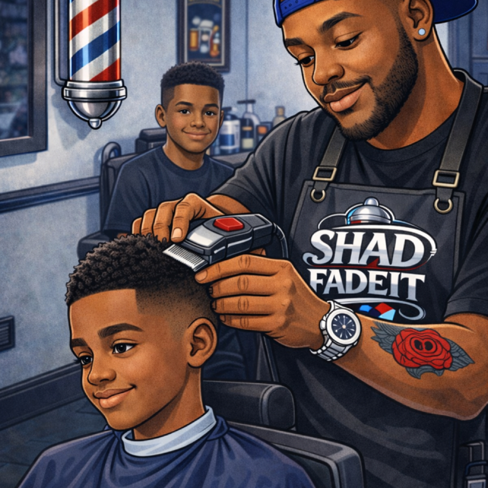 Two Youth Haircuts (Ages 10–19) at Shad Fade It in Acworth, GA
