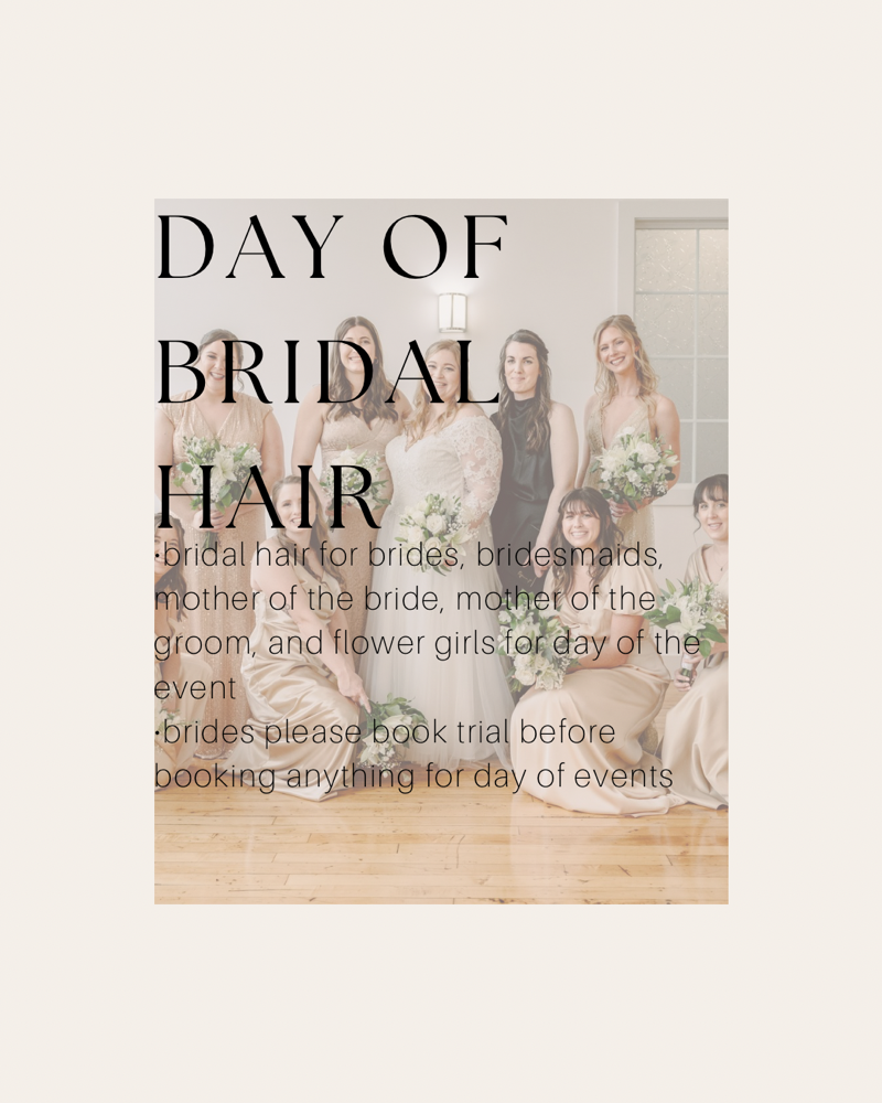Day Of Bridal Hair