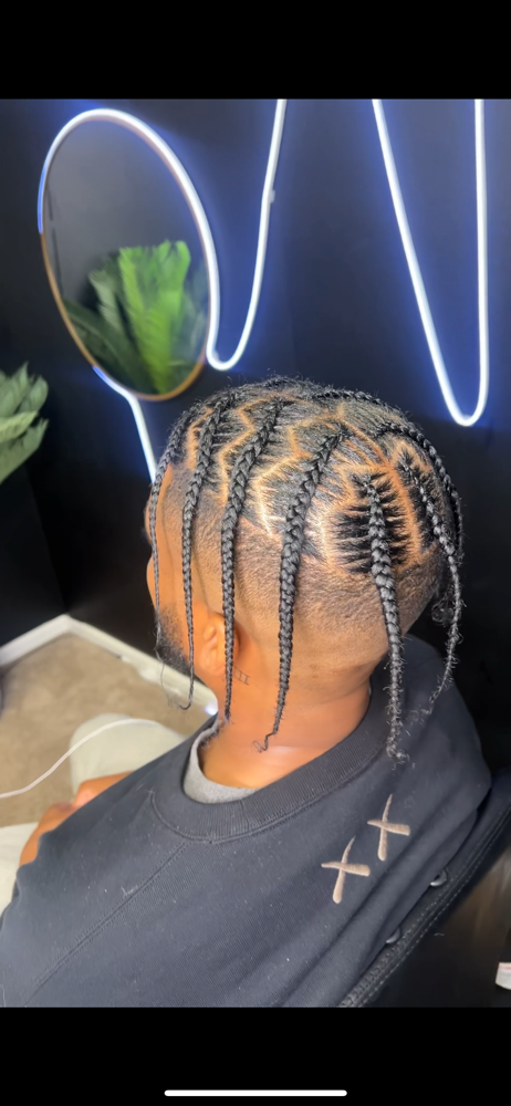 10 Zigzag Cornrows Men Style