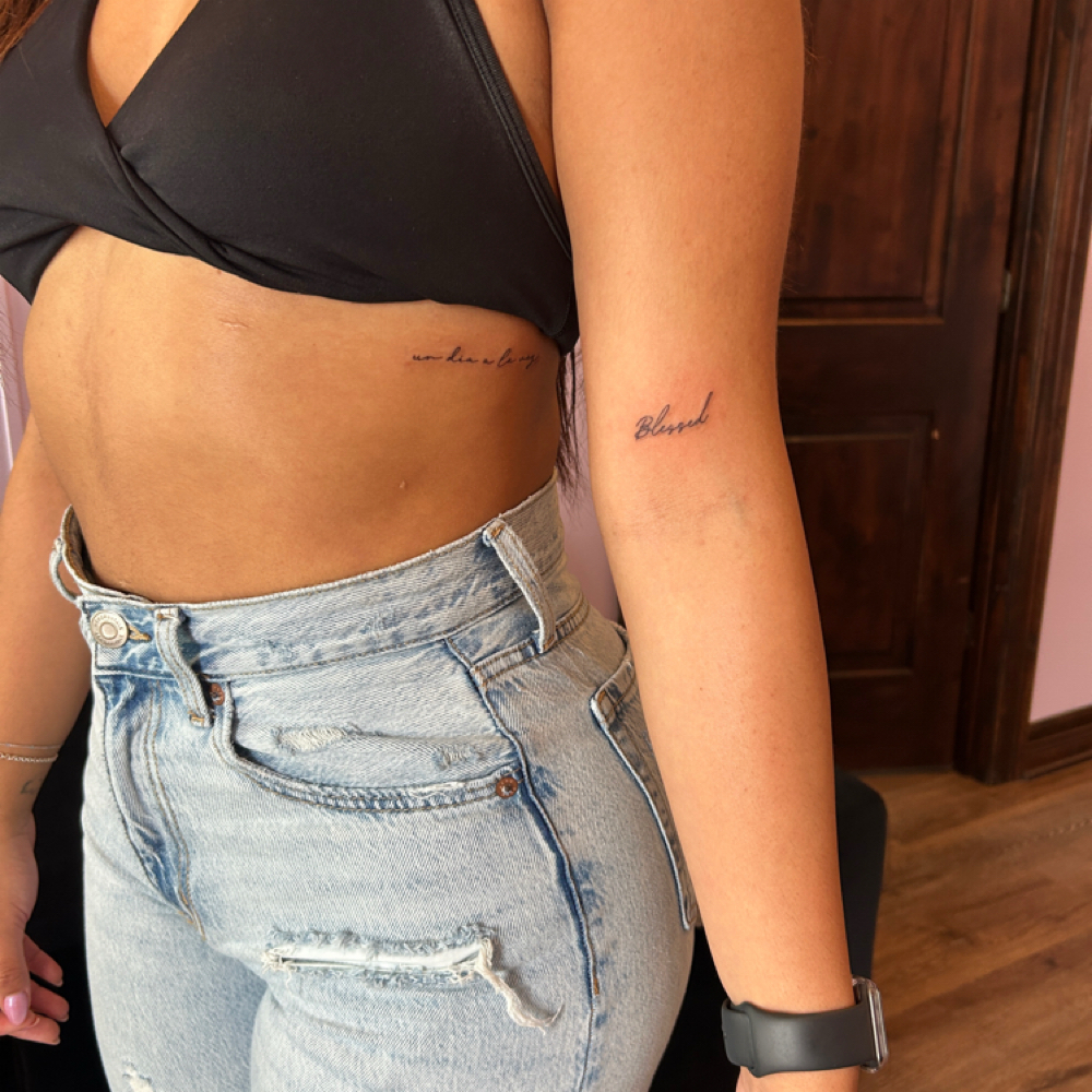 2 Fine Line Tattoos at La Mona Studio in Pflugerville, TX