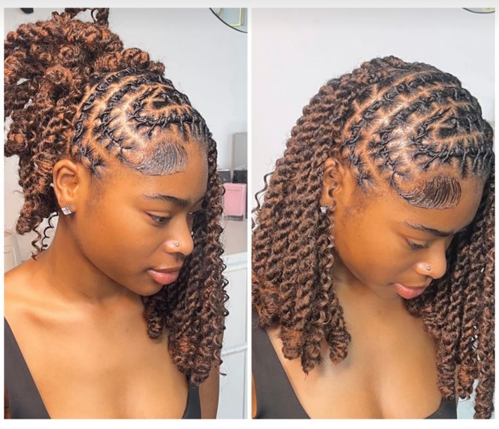 Half Up/Down Invisible Locs at Crown Care 209 in Stockton, CA