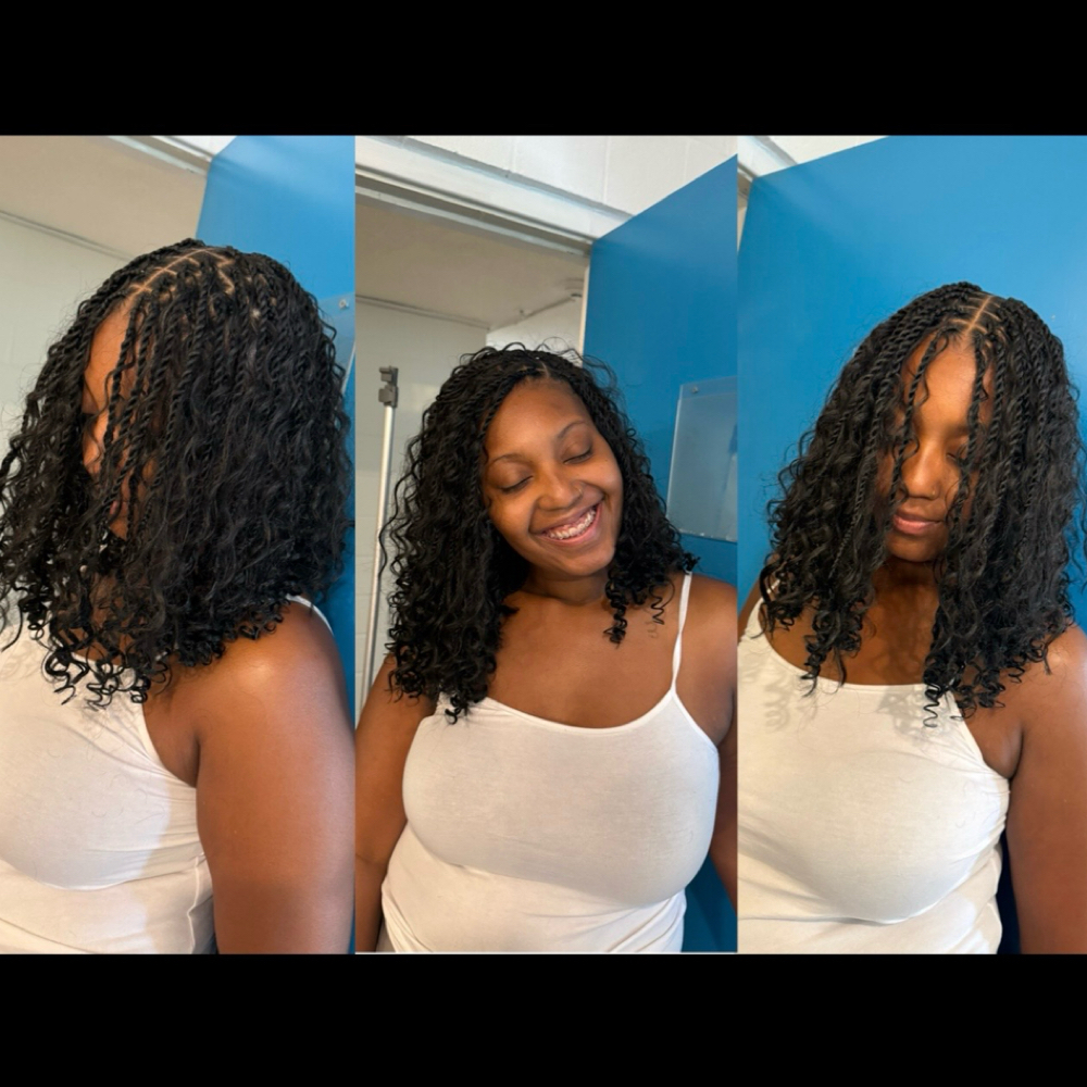 Short Boho Knotless at Amber McFadden in Little Rock, AR
