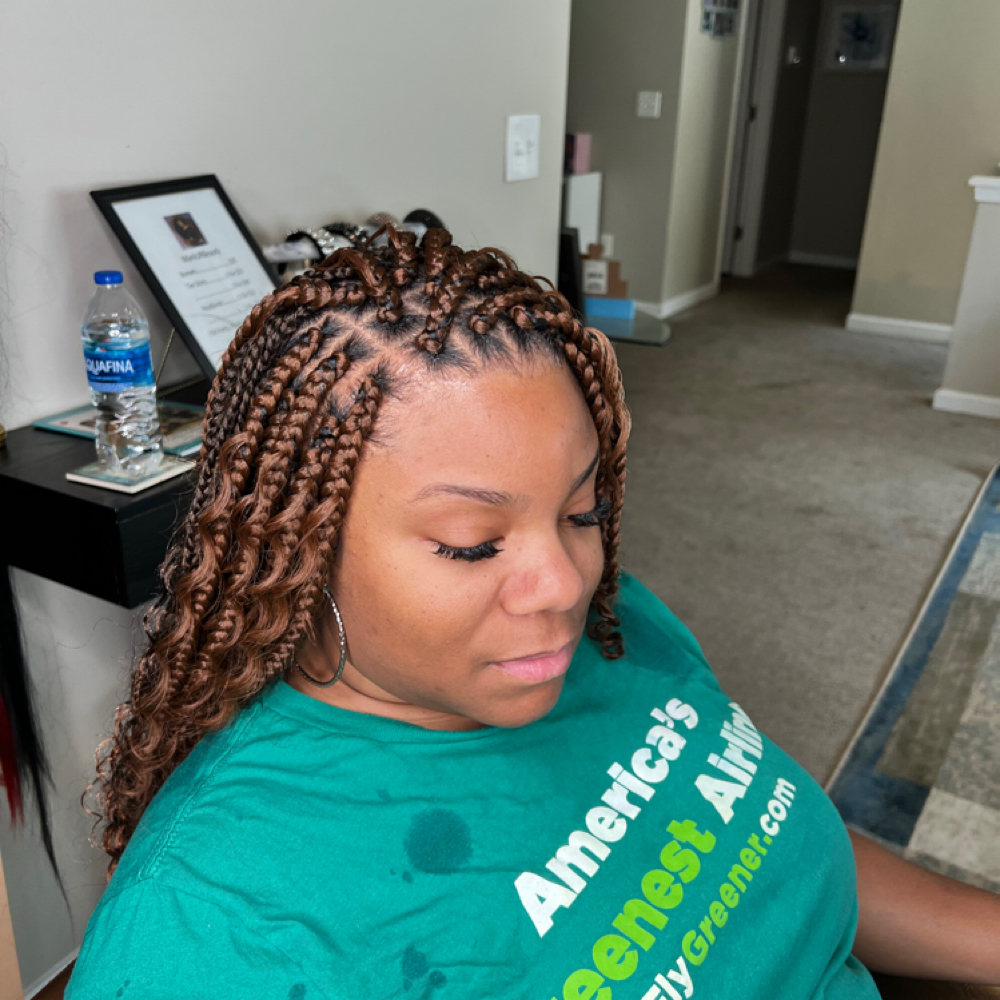 Box Braids In Frnt /Crochet In Back