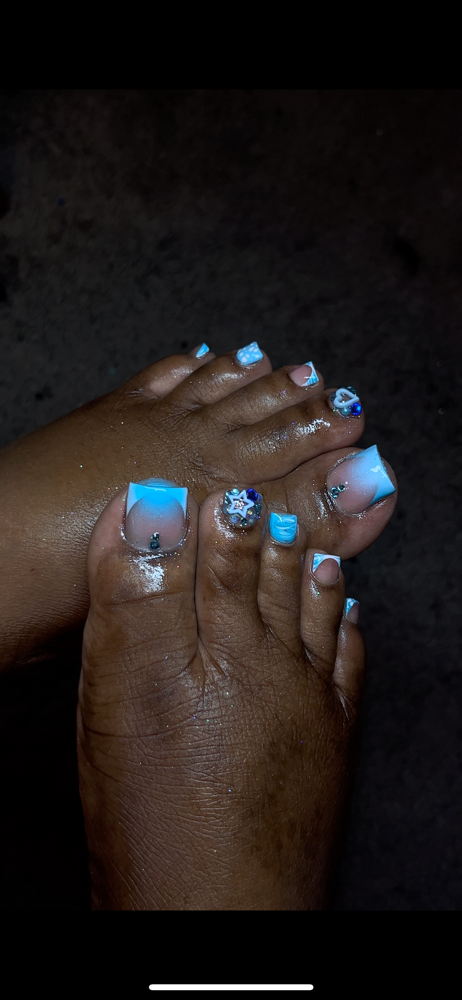 Acrylic Toes W/ Bling Or Art
