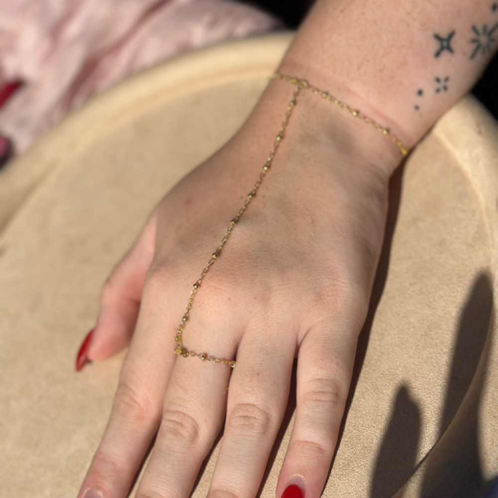 Rose Gold Filled Hand Chain at Western Rose Salon in Dublin, PA