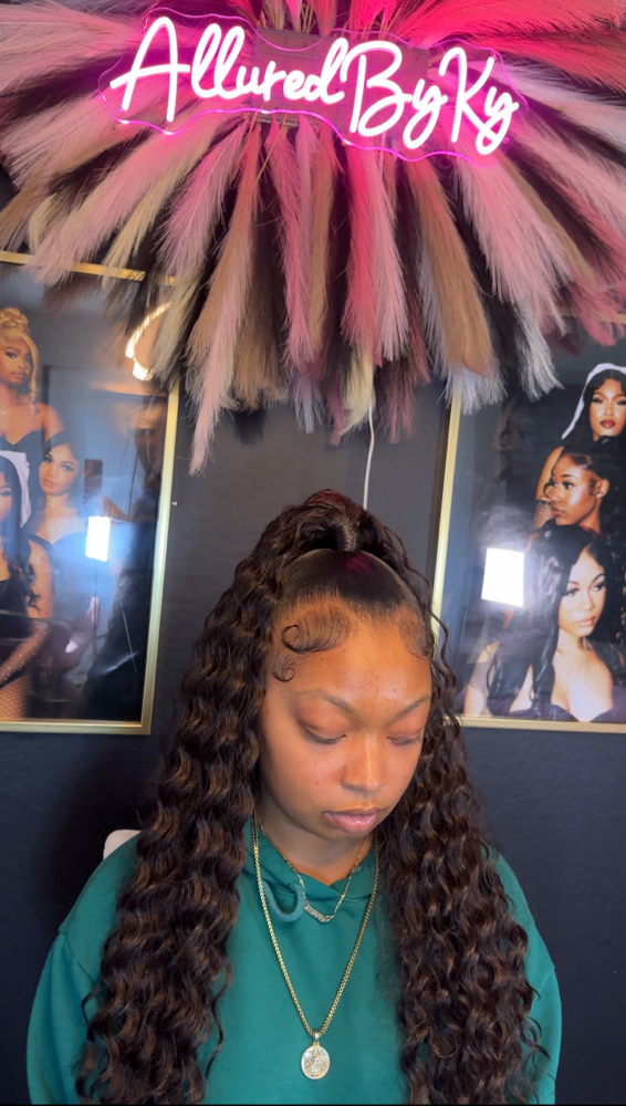 traditional half up half down at alluredbyky in laveen, AZ
