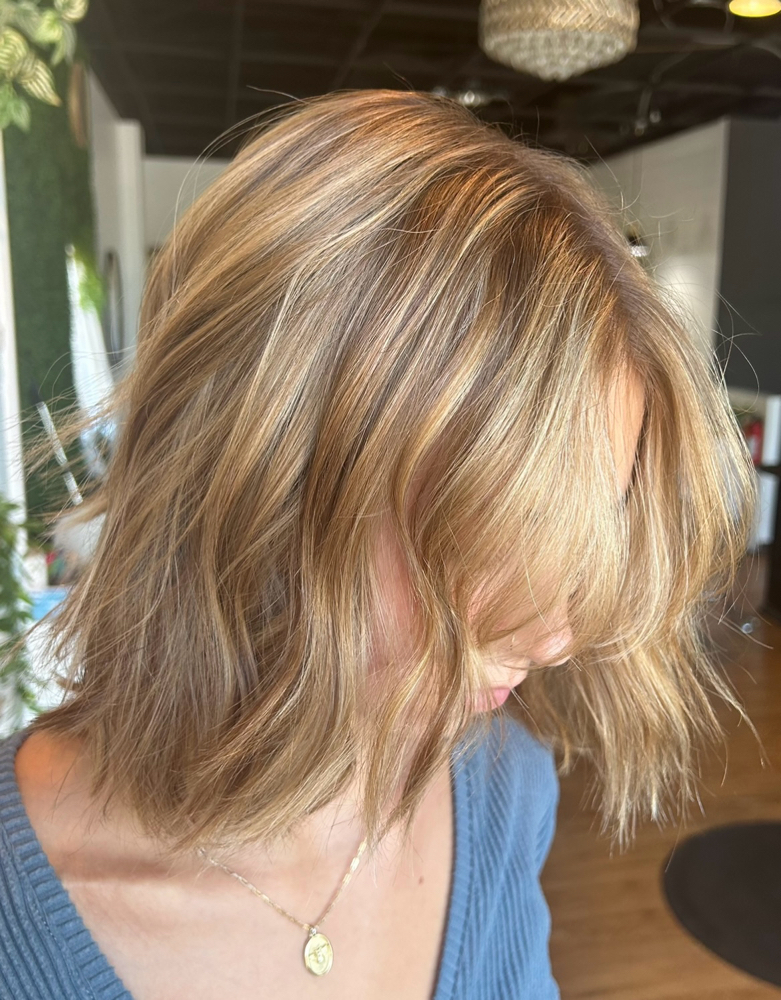 Partial blonding w/ color