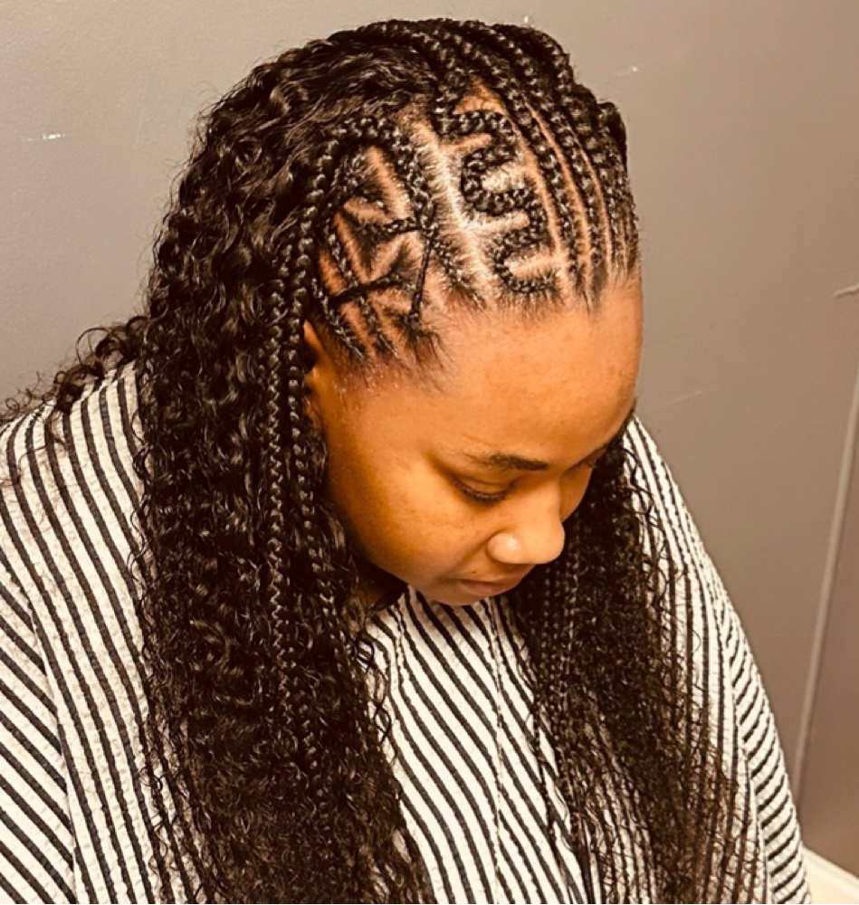 Tribal braids sewin/quickweave at Birds Braiding Boutique in Newnan, GA
