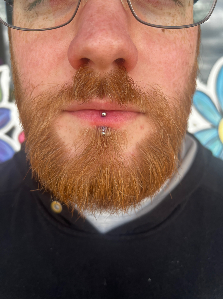 Vertical Labret Piercing