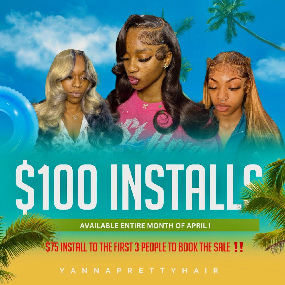 $100 WIG INSTALL at YannaPrettyHair in Lathrup Village, MI