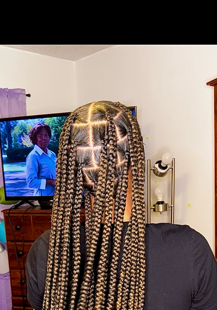 Large Knotless Braids Waist Length