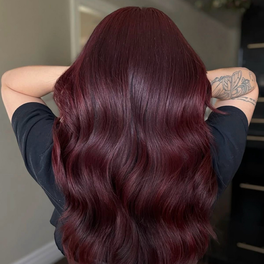 Cherry Cola Brunette at Volume One Hair Studio in Hampden, ME