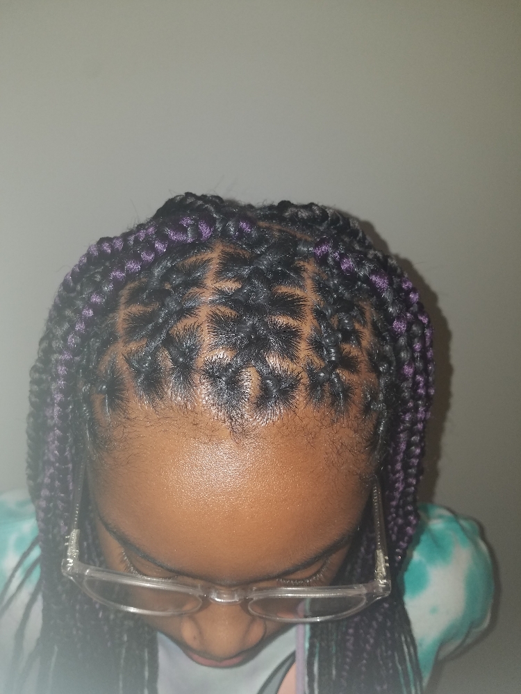 Rubber Band Braid w/ Box Braid