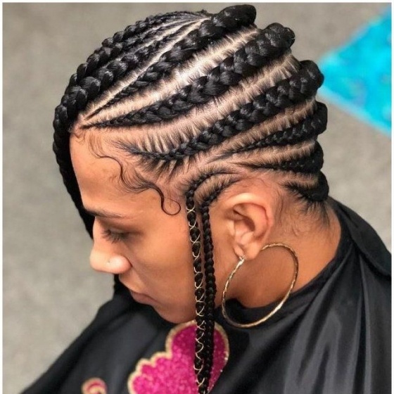 JUMBO FEEDING CORNROWS at Favourite Hair Braiding in Cantonsville, MD