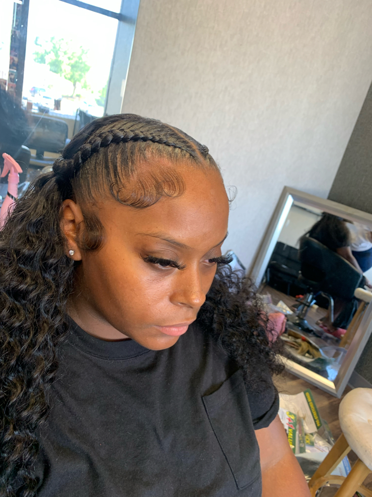2 Braids / Quickweave at Hair Styles By Madi in Oakpark, MI
