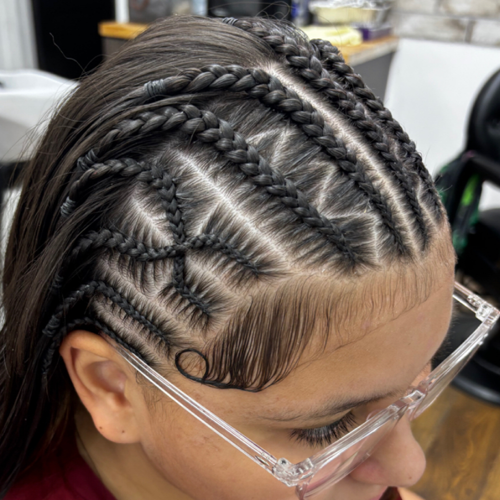 Stitch Queen Crown Braids at Beautified Hair by Tabz in Allentown, PA