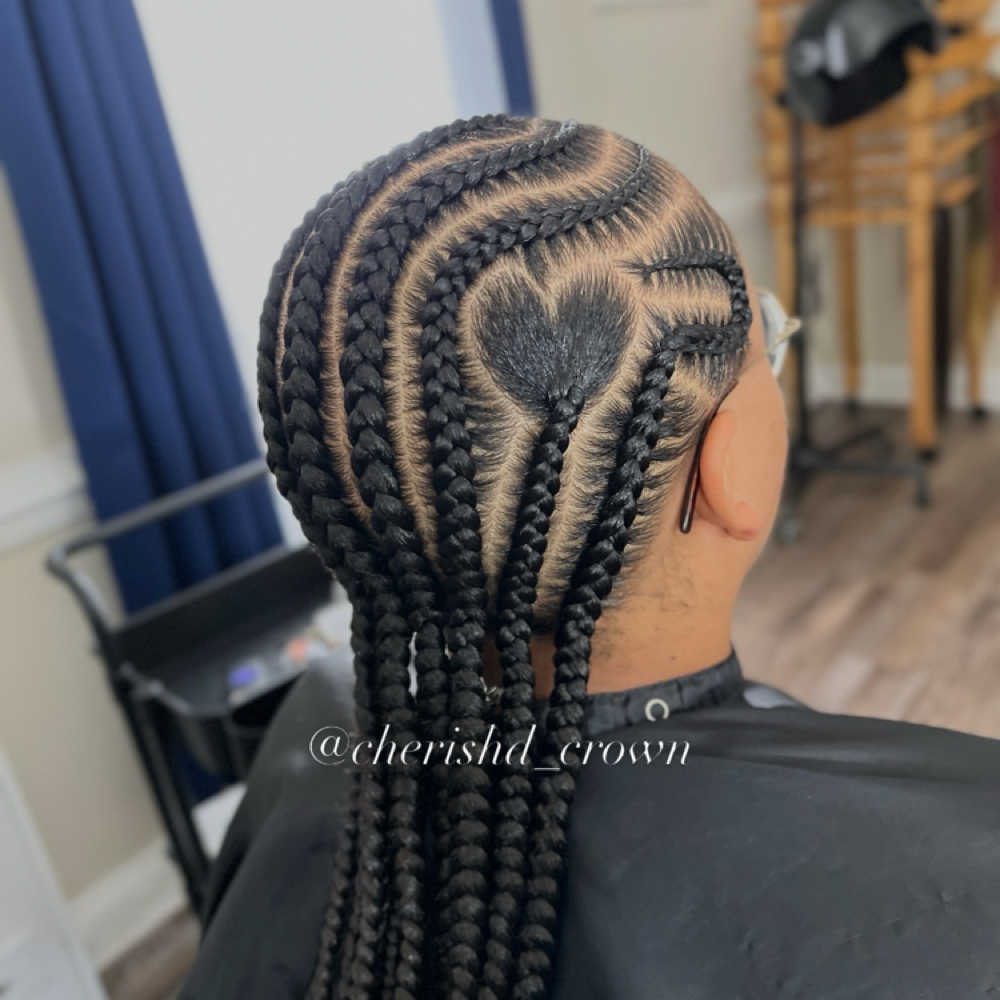 Stitched Feed-In Braids at Cherish’d Crown in Rocky Mount, NC