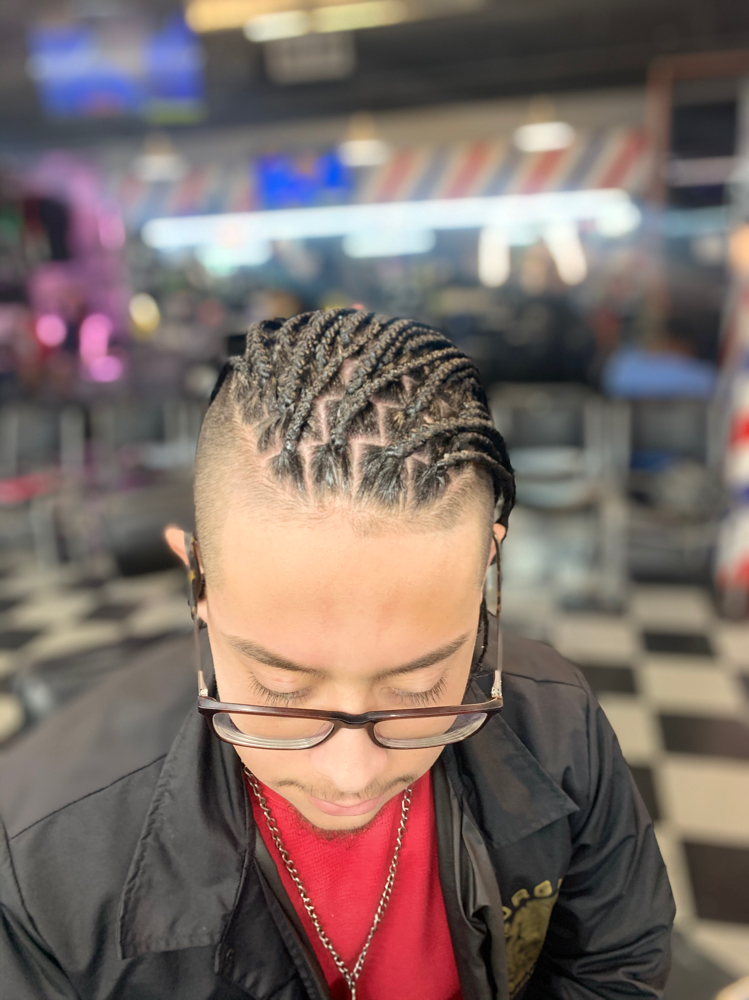 Small Man Bun Box Braids