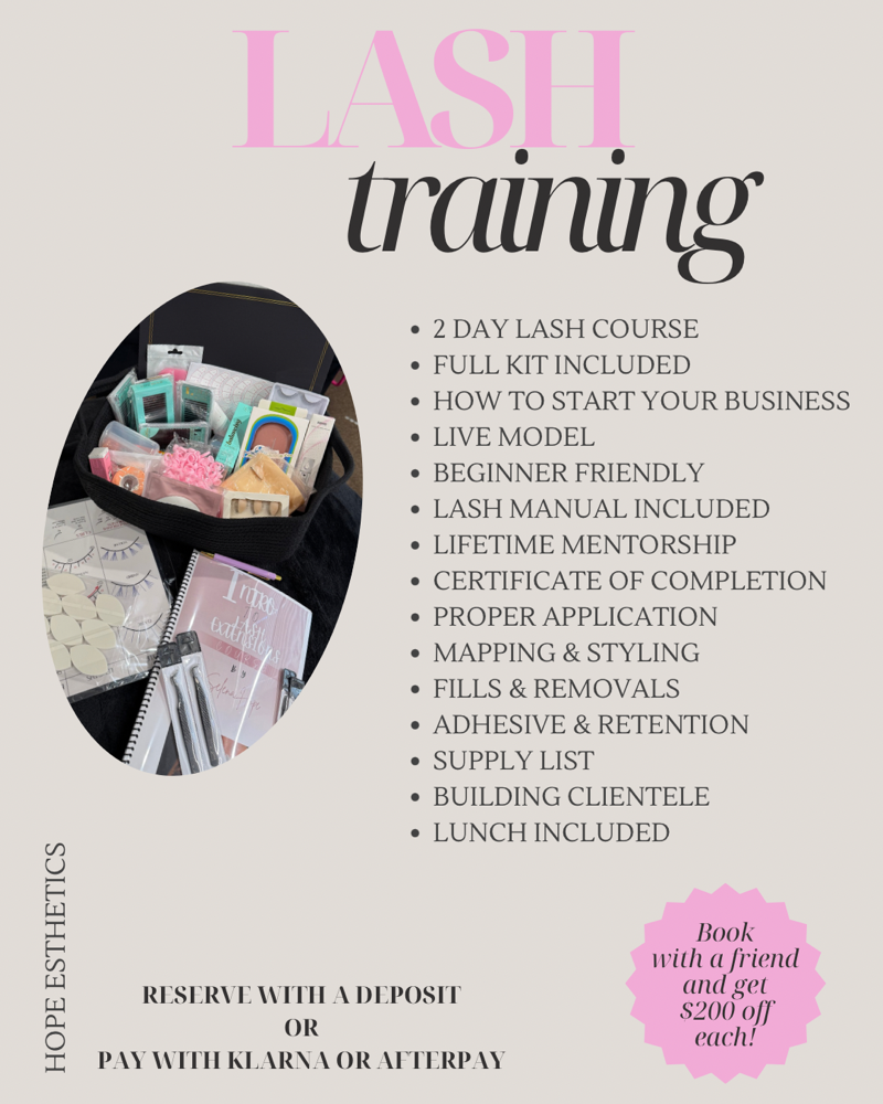 Lash Training at Hope Esthetics in Riverside, CA