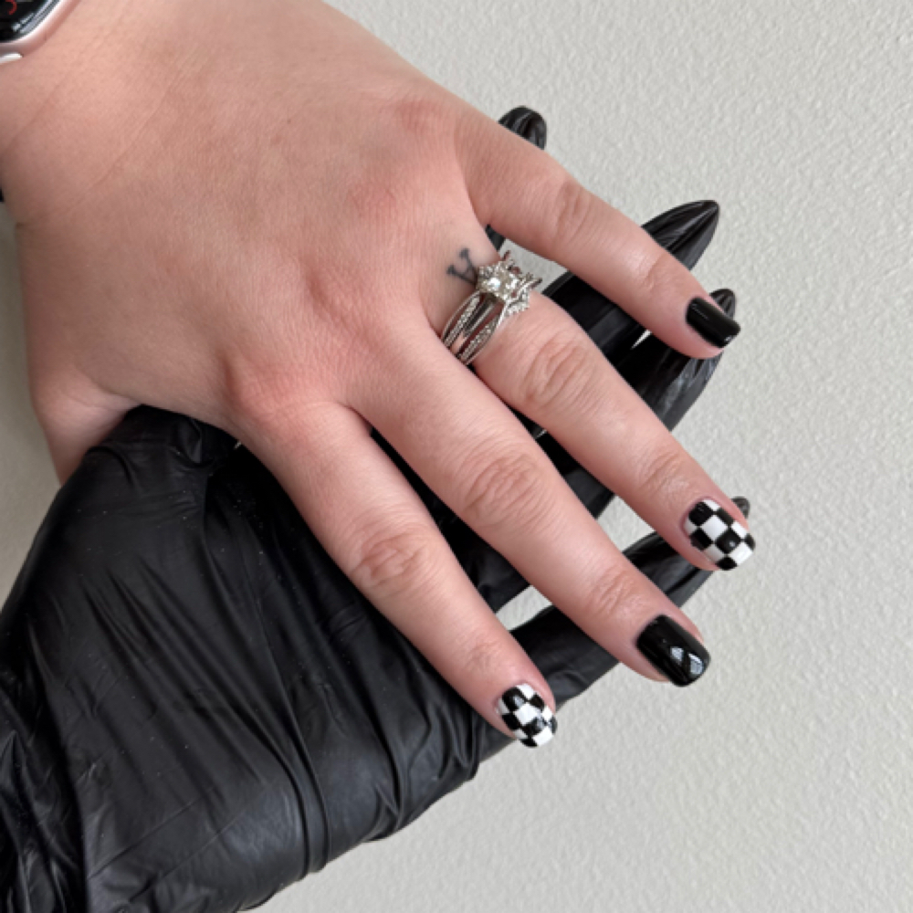 Gel Mani With Design at Signature Nail Bar in Mishawaka, IN