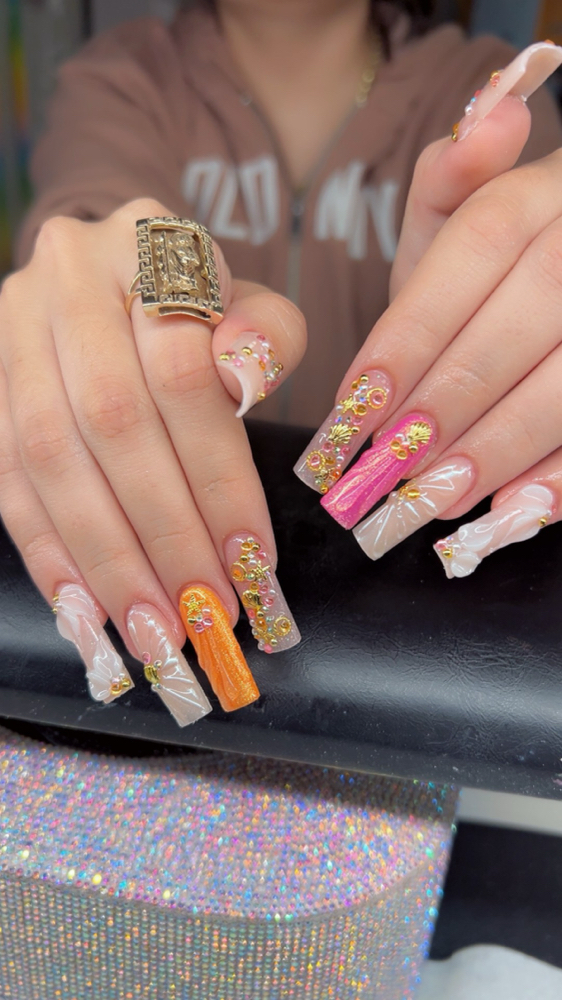 LONG acrylic nails