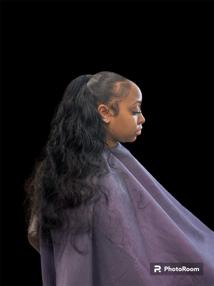 Half up half down quickweave