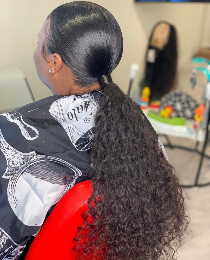 Sleek ponytail
