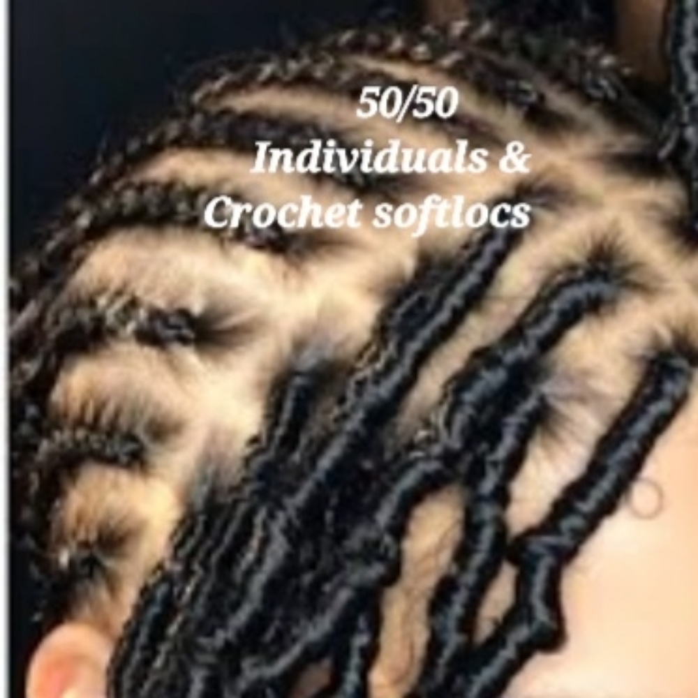 Crochet 50/50 Loc Install at Lady A's Braids & Weaves Studio LLC in Humble, TX