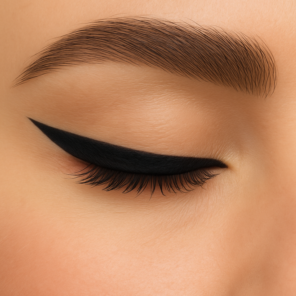 Thick Winged Eyeliner Tattoo at Holy pINK’d in San Francisco, CA